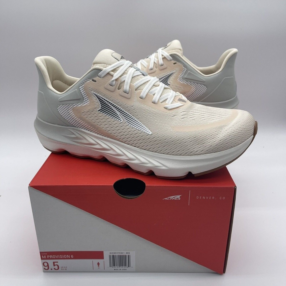NIB Altra Provision 6 Men's Size 9.5 Running Shoes ALOA5475921-095 Sand/White